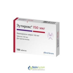 Eutiroks 150 mkq N100 Эутирокс 150 мкг N100Tərkibi: Levotiroksin natriumFarmakoloji Təsiri:Qalxanabənzər vəzinin hormon çatışmazlığı bərpaedicisiVahidi:TABLETİstehsalcı Ölkə:GER Təsiredicinin miqdarı :Levotiroksin natrium 150 mkq[  Eutiroks qiymet catdirilma / qiyməti çatdırılma Baku /  aptek onlayn online  ]