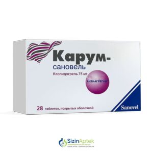 Karum 75 mq N28 Карум 75 мг N28 Tərkibi: Klopidoqrel Farmakoloji Təsiri: Antikoaqulyant, trombəleyhinə Vahidi: TAB İstehsalcı Ölkə: TÜRKİYƏ İstehsalcı Firma: Sanovel Təsiredicinin miqdarı: Klopidoqrel   75 mq [  Karum qiymet catdirilma / qiyməti çatdırılma Baku /  aptek onlayn online  ]