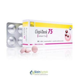 Klopi-Denk 75 mq N30 Клопи-Денк 75 мг N30 Tərkibi: Klopidoqrel Farmakoloji Təsiri: Antiaqreqant Vahidi: ADET İstehsalcı Ölkə: ALMANIYA Təsiredicinin miqdarı: Klopidoqrel  75 mq [  Klopi-Denk qiymet catdirilma / qiyməti çatdırılma Baku /  aptek onlayn online  ]