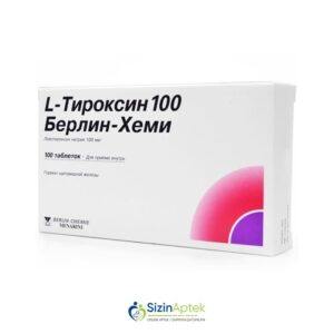 L-Tiroksin 100 Berlin-Hemi 100 mkq N100 (L-Thyroxin 100 Berlin-Chemie) L-Тироксин 100 Берлин-Хеми 100 мкг N100  Tərkibi: Levotiroksin natrium Farmakoloji Təsiri: Tireoid, qalxanabənzər vəzin hormonunun çatışmazlığını bərpaedici Vahidi: TAB İstehsalcı Ölkə: Almaniya İstehsalcı Firma: Berlin Chemie Təsiredicinin miqdarı: Levotiroksin natrium  100 mkq [  L-Tiroksin qiymet catdirilma / qiyməti çatdırılma Baku /  aptek onlayn online  ]