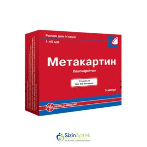 Metakartin 5 ml N5 Метакартин 5 мл N5 Metacartin Tərkibi: Levokarnitin Farmakoloji Təsiri: Antihipoksant, Antioksidant Vahidi: AMP İstehsalcı Ölkə: RUMINİYA İstehsalcı Firma: World Medicine Təsiredicinin miqdarı: Levokarnitin  1 q  [  Metakartin qiymet catdirilma / qiyməti çatdırılma Baku /  aptek onlayn online  ]