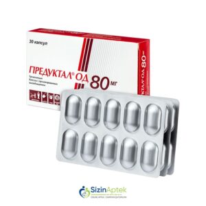 Preduktal OD 80 mq N30 Предуктал ОD 80 мг N30 Tərkibi: Trimetazidin dihidroxlorid Farmakoloji Təsiri: Antihipoksant Vahidi: TAB İstehsalcı Ölkə: FRANSA İstehsalcı Firma: Egis Təsiredicinin miqdarı: Trimetazidin dihidroxlorid  80 mq [  Preduktal qiymet catdirilma / qiyməti çatdırılma Baku /  aptek onlayn online  ]
