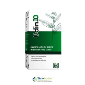 Udin 10 N100 Удин 10 N100 Tərkibi: Ud hindi Farmakoloji Təsiri: Tonuslandırıcı Vahidi: KAPS İstehsalcı Ölkə: AZƏRBAYCAN Təsiredicinin miqdarı: Ud hindi  150 mq  [  Udin qiymet catdirilma / qiyməti çatdırılma Baku /  aptek onlayn online  ]