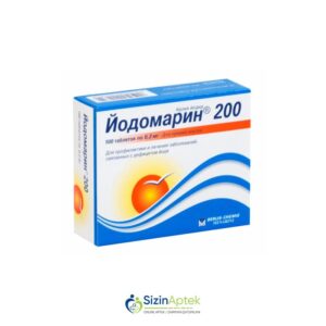 Yodomarin 200 mkq N100 Йодомарин 200 мкг N100 Tərkibi: Kalium yodid Farmakoloji Təsiri: Yod çatışmamazlığını tamamlayıcı Vahidi: TAB İstehsalcı Ölkə: GER Təsiredicinin miqdarı: Kalium yodid  200 mкq [  Yodomarin qiymet catdirilma / qiyməti çatdırılma Baku /  aptek onlayn online  ]