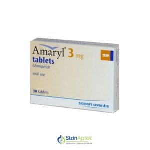 Amaril 3 mq N30  Tərkibi: Qlimepirid Farmakoloji Təsiri: Hipoqlikemik Vahidi: TAB İstehsalcı Ölkə: GER İstehsalcı Firma: Sanofi Aventis Təsiredicinin miqdarı: Qlimepirid  3 mq [  Amaril qiymet catdirilma / qiyməti çatdırılma Baku /  aptek onlayn online  ]