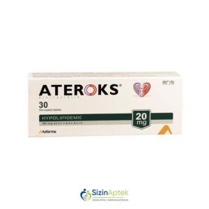 Ateroks 20 mq N30  Tərkibi: Atorvastatin Farmakoloji Təsiri: Hipolipidemik Vahidi: TAB İstehsalcı Ölkə: TÜRKİYƏ Təsiredicinin miqdarı: Atorvastatin  20 mq [  Ateroks qiymet catdirilma / qiyməti çatdırılma Baku /  aptek onlayn online  ]