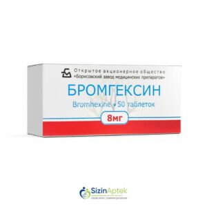 Bromheksin 8 mq N50 Tərkibi: Bromheksin hidroxlorid Farmakoloji Təsiri: Öskürək əleyhinə, mukolitik Vahidi: TAB İstehsalcı Ölkə: BELÇİKA Təsiredicinin miqdarı : Bromheksin hidroxlorid  8 mq  [  Bromheksin qiymet catdirilma / qiyməti çatdırılma Baku /  aptek onlayn online  ]