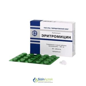 Eritromisin 100 mq N20 Tərkibi: Eritromisin Farmakoloji Təsiri: Antibiotik Vahidi: TAB İstehsalcı Ölkə: UKRAYNA Təsiredicinin miqdarı: Eritromisin 100 mq [  Eritromisin qiymet catdirilma / qiyməti çatdırılma Baku /  aptek onlayn online  ]