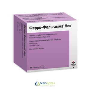 Ferro-Folqamma Neo N100 Tərkibi: Dəmir sulfat Fol turşusu Farmakoloji Təsiri: Anemiya əleyhinə Vahidi: TAB İstehsalcı Ölkə: GER Təsiredicinin miqdarı: Dəmir sulfat  114 mq Fol turşusu  0.8 mq[  Ferro-Folqamma qiymet catdirilma / qiyməti çatdırılma Baku /  aptek onlayn online  ]
