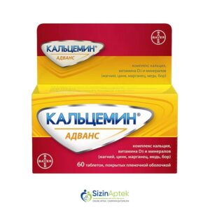 Kalsemin Advans N60 Tərkibi: Kalsium, Vitamin D3, Maqnezium, Sink, Mis, Manqan, Bor Farmakoloji Təsiri: Kalsium fosfor mübadiləsi tənzimləyicisi Vahidi: TAB İstehsalcı Ölkə: İSVEÇRƏ İstehsalcı Firma: Bayer [  Kalsemin qiymet catdirilma / qiyməti çatdırılma Baku /  aptek onlayn online  ]