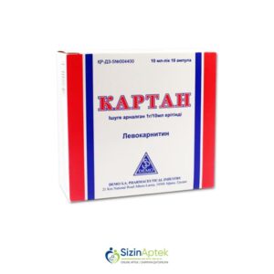 Kartan 10 ml N10 Tərkibi: Levokarnitin Farmakoloji Təsiri: Anabolik, anti-hipoksik, anti-tireoid, yağ metabolizmasını stimullaşdırır Vahidi: AMP İstehsalcı Ölkə: YUNANISTAN Təsiredicinin miqdarı: Levokarnitin 100mq/ml [  Kartan qiymet catdirilma / qiyməti çatdırılma Baku /  aptek onlayn online  ] 