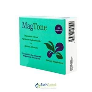 MaqTone N30 (MagTone) МагТоне N30 Tərkibi: Maqnezium sitrat B6 vitamini Bədrənc ekstraktı Farmakoloji Təsiri: Sakitləşdirici, spazmolitik Vahidi: KAPS İstehsalcı Ölkə: TÜRKİYƏ Təsiredicinin miqdarı: Maqnezium sitrat  618 mq  B6 vitamini  6 mq  Bədrənc ekstraktı  25 mq  [  MaqTone qiymet catdirilma / qiyməti çatdırılma Baku /  aptek onlayn online  ]