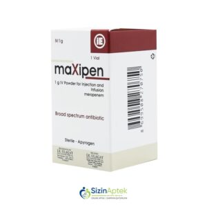 Maksipen 1 q N1 Tərkibi: Meropenem Farmakoloji Təsiri: Antibiotik Vahidi: AMP İstehsalcı Ölkə: TÜRKİYƏ Təsiredicinin miqdarı: Meropenem  1 q [  Maksipen qiymet catdirilma / qiyməti çatdırılma Baku /  aptek onlayn online  ]