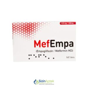 Mefempa N60 Tərkibi: Empaqliflozin Metformin Farmakoloji Təsiri: Hipoqlikemikİstehsalcı Ölkə: Pakistan Təsiredicinin miqdarı: Empaqliflozin  12.5 mq Metformin  1000 mq  [  Mefempa qiymet catdirilma / qiyməti çatdırılma Baku /  aptek onlayn online  ]