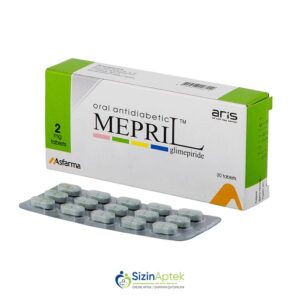 Mepril 2 mq N30  Tərkibi: Qlimepirid Farmakoloji Təsiri: Hipoqlikemik Vahidi: TAB İstehsalcı Ölkə: TÜRKİYƏ Təsiredicinin miqdarı: Qlimepirid  2 mq [  Mepril qiymet catdirilma / qiyməti çatdırılma Baku /  aptek onlayn online  ]