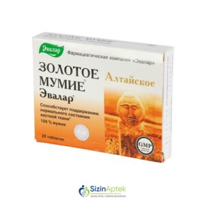 Zolotoye Mumiyo Altayskoye N20 (Altay mumiyo) Золотое Мумие Алтайское N20 Farmakoloji Təsiri: Ümumi tonuslandırıcı Vahidi: AER İstehsalcı Ölkə: RUSİYA [  Mumiyo qiymet catdirilma / qiyməti çatdırılma Baku /  aptek onlayn online  ]