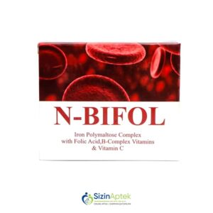 N-Bifol N30 Tərkibi: Dəmir (III) hidroksid polimaltoz kompleksi B9 vitamini B6 vitamini B12 vitamini C vitamini Vahidi: KAPS İstehsalcı Ölkə: TÜRKİYƏ [  N-Bifol qiymet catdirilma / qiyməti çatdırılma Baku /  aptek onlayn online  ]