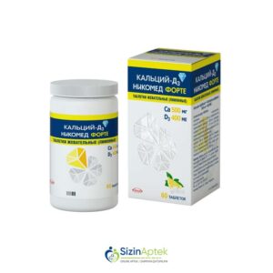 Kalsium-D3 Nikomed Forte limon 500 mq/400 BV N60 (çeynəmə tabletlər) Tərkibi: Kalsium karbonat, D3 vitamini Farmakoloji Təsiri: Vitamin, mineral Vahidi: TAB İstehsalcı Ölkə: Norveç İstehsalcı Firma: NYCOMED Təsiredicinin miqdarı: Kalsium karbonat  1250 mq   D3 vitamini  400 BV  [  Kalsium qiymet catdirilma / qiyməti çatdırılma Baku /  aptek onlayn online  ]