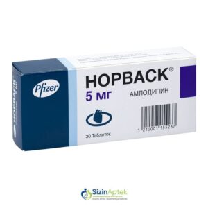 Norvask 10 mq N30  Tərkibi: Amlodipin Farmakoloji Təsiri: Kalsium kanalı blokatoru Vahidi: TAB İstehsalcı Ölkə: GER İstehsalcı Firma: Pfizer Təsiredicinin miqdarı: Amlodipin 5 mq [  Norvask qiymet catdirilma / qiyməti çatdırılma Baku /  aptek onlayn online  ]