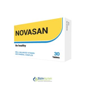 Novasan N30 Tərkibi: A vitamini, B1 vitamini, B2 vitamini, B6 vitamini, B12 vitamini, Pantoten turşusu, Fol turşusu Nikotinamid, Biotin, Alfa tokoferol, K vitamini, Xolekalsiferol, C vitamini, Kalsium, Maqnezium, Kalium, Dəmir, Sink, Manqan, Mis, Yod, Selen Molibden Farmakoloji Təsiri: Polivitamin, mineral Vahidi: TAB İstehsalcı Ölkə: Britaniya İstehsalcı Firma: Primea Limited [  Novasan qiymet catdirilma / qiyməti çatdırılma Baku /  aptek onlayn online  ]