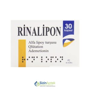 Rinalipon N30 Tərkibi: Ademetionin Lipoy turşusu Qlütation Farmakoloji Təsiri: Hepatoprotektiv Vahidi: KAPS İstehsalcı Ölkə: TÜRKİYƏ Təsiredicinin miqdarı: Ademetionin  125 mq  Lipoy turşusu  300 mq  Qlütation  125 mq [  Rinalipon qiymet catdirilma / qiyməti çatdırılma Baku /  aptek onlayn online  ]