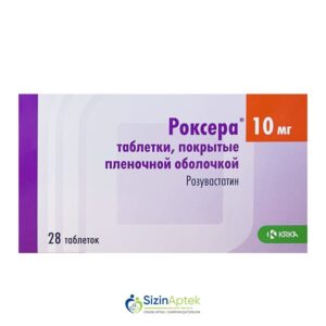 Roksera 10 mq N28   Tərkibi: Rosuvastatin Farmakoloji Təsiri: Hipolipidemik Vahidi: TAB İstehsalcı Ölkə: SLOVENIYA İstehsalcı Firma: KRKA Təsiredicinin miqdarı:  Rosuvastatin  10 mq [  Roksera qiymet catdirilma / qiyməti çatdırılma Baku /  aptek onlayn online  ]