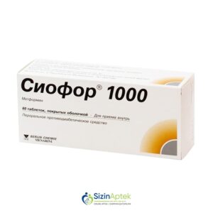 Siofor 1000 mq N60 Tərkibi: Metformin hidroxlorid Farmakoloji Təsiri: Hipoqlikemik Vahidi: TAB İstehsalcı Ölkə: Almaniya İstehsalcı Firma: Berlin Chemie Təsiredicinin miqdarı: Metformin hidroxlorid  1000mq [  Siofor qiymet catdirilma / qiyməti çatdırılma Baku /  aptek onlayn online  ]
