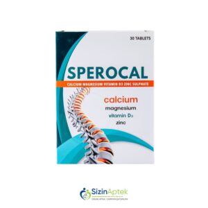 Sperokal № 30 Tablet (Türkiyə) Kalsium çatışmamazlığı və osteoporoz zamanı [  Sperokal qiymet catdirilma / qiyməti çatdırılma Baku /  aptek onlayn online  ]