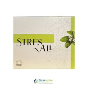StresAll N30 Tərkibi: (1 tabletin tərkibinda vardır) Passiflora otunun ekstraktı- 150 mq Dərman badrənci yarpağının ekstrakti- 100 mq Dərman pişikotu kökünün ekstrakti- 75 mq Adi mayasarmaşiğı qozalarinin ekstraktı- 50 mq Maqnezium- 256 mq Vitamin B6- 3 mq [  StresAll qiymet catdirilma / qiyməti çatdırılma Baku /  aptek onlayn online  ]