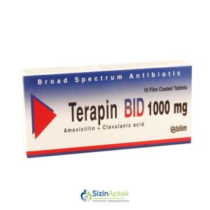 Terapin BID 1 q N10 Tərkibi: Amoksisillin Klavulan turşusu Farmakoloji Təsiri: Antibiotik Vahidi: TAB İstehsalcı Ölkə: TÜRKİYƏ Təsiredicinin miqdarı: Amoksisillin  875 mq  Klavulan turşusu  125 mq  [  Terapin qiymet catdirilma / qiyməti çatdırılma Baku /  aptek onlayn online  ]