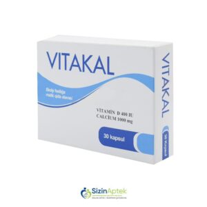 Vitakal N30 Tərkibi:  D vitamini Kalsium Farmakoloji Təsiri: Vitamin, mineral Vahidi: KAPS İstehsalcı Ölkə: BOSNİYA VƏ HERSEQOVİNA Təsiredicinin miqdarı: D vitamini  400 BV Kalsium  1000 mq [  Vitakal qiymet catdirilma / qiyməti çatdırılma Baku /  aptek onlayn online  ]