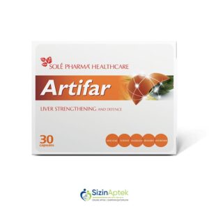 Artifar N30 Tərkibi: Ənginar ekstraktı Xolin bitartrat Zəncirotu ekstraktı Silimarin ekstrartı L metionin Farmakoloji Təsiri: Hepatoprotektor Vahidi: KAPS İstehsalcı Ölkə: LATVİYA [ Artifar qiymet catdirilma / qiyməti çatdırılma Baku / aptek onlayn online ]