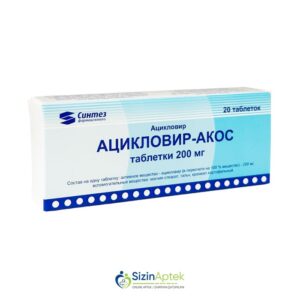 Asiklovir-Akos 200 mq N20 Tərkibi: Asiklovir Farmakoloji Təsiri: Virus əleyhinə Vahidi: TAB İstehsalcı Ölkə: RUSİYA Təsiredicinin miqdarı : Asiklovir 200 mq [ Asiklovir qiymet catdirilma / qiyməti çatdırılma Baku / aptek onlayn online ]