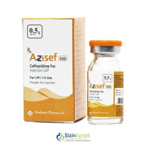 Azisef 500 mq N1 Tərkibi: Seftazidim Farmakoloji Təsiri: Antibakterial Vahidi: ADET İstehsalcı Ölkə: HİNDİSTAN Təsiredicinin miqdarı : Seftazidim 500 mq [ Azisef qiymet catdirilma / qiyməti çatdırılma Baku / aptek onlayn online ]