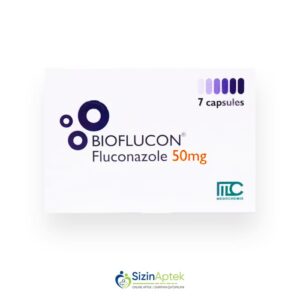 Bioflukon 50 mq N7 Tərkibi: Flukonazol Farmakoloji Təsiri: Göbələkəleyhinə vasitə Vahidi: KAPS İstehsalcı Ölkə: KİPR İstehsalcı Firma: Medochemie LTD Təsiredicinin miqdarı : Flukonazol 50 mq [ Bioflukon qiymet catdirilma / qiyməti çatdırılma Baku / aptek onlayn online ]