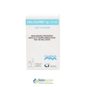 Deltazim 1 q (3 ml həlledici ilə) N1 Tərkibi: Seftazidim Farmakoloji Təsiri: Antibiotik Vahidi: FL İstehsalcı Ölkə: ABŞ Təsiredicinin miqdarı: Seftazidim 1 q [ Deltazim qiymet catdirilma / qiyməti çatdırılma Baku / aptek onlayn online ]