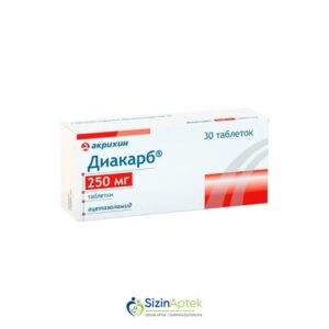 Diakarb 250 mq N30 Tərkibi: Asetazolamid Farmakoloji Təsiri: Sidikqovucu Vahidi: TAB İstehsalcı Ölkə: Polşa Təsiredicinin miqdarı : Asetazolamid 250 mq [ Diakarb qiymet catdirilma / qiyməti çatdırılma Baku / aptek onlayn online ]