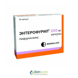 Enterofuril 200 mq N16 (Enterofuryl) Tərkibi: Nifuroksazid Farmakoloji Təsiri: Mikrob əleyhinə Vahidi: KAPS İstehsalcı Ölkə: Bosniya və Herseqovina Təsiredicinin miqdarı : Nifuroksazid 200 mq [ Enterofuril qiymet catdirilma / qiyməti çatdırılma Baku / aptek onlayn online ]