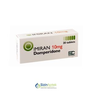 İmiran 10 mq N20 Tərkibi: Domperidon Farmakoloji Təsiri: Qusma əleyhinə Vahidi: TAB İstehsalcı Ölkə: KİPR İstehsalcı Firma: Medochemie LTD Təsiredicinin miqdarı : Domperidon 10 mq [ İmiran qiymet catdirilma / qiyməti çatdırılma Baku / aptek onlayn online ]