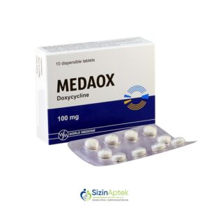 Medaoks 100 mq N10 (Medaox) Tərkibi: Doksisiklin Farmakoloji Təsiri: Antibakterial Vahidi: TAB İstehsalcı Ölkə: TÜRKİYƏ Təsiredicinin miqdarı : Doksisiklin 100 mq [ Medaoks qiymet catdirilma / qiyməti çatdırılma Baku / aptek onlayn online ]