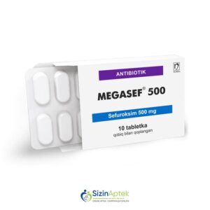 Meqasef 500 mq N10 Tərkibi: Sefuroksim Farmakoloji Təsiri: Antibiotik Vahidi: TAB İstehsalcı Ölkə: TÜRKİYƏ Təsiredicinin miqdarı : Sefuroksim 500 mq [ Meqasef qiymet catdirilma / qiyməti çatdırılma Baku / aptek onlayn online ]