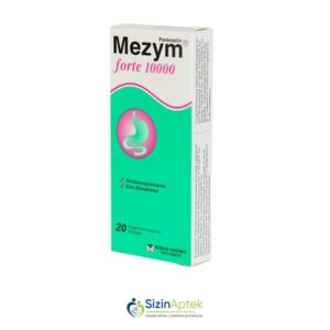 Mezim Forte 10000 TV N20 (Mezym Forte) Tərkibi: Pankreatin Lipaza Amilaza Proteaza Farmakoloji Təsiri: Fermentativ  Vahidi: FL İstehsalcı Ölkə: Almaniya İstehsalcı Firma: Berlin Chemie Təsiredicinin miqdarı: Pankreatin  125 mq Lipaza  10000 TV Amilaza  7500 TV  Proteaza  375 TV [  Mezim qiymet catdirilma / qiyməti çatdırılma Baku /  aptek onlayn online  ]