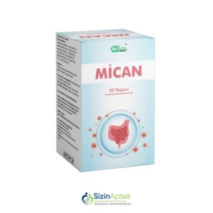 Mican (Probiotik) Tərkibi: (1 kapsul üçün) Təsiredici maddələr: Lactobacillus acidophilus – 0,5 mq (5×10^7 KƏV) Lactobacillus rhamnosus – 0,1 mq (4×10^7 KƏV) Lactobacillus bulgaricus – 1 mq (1×10^8 KƏV) Lactobacillus casei – 0,5 mq (2,5×10^8 KƏV) Bifidobacterium bifidum – 1 mq (1×10^8 KƏV) [  Mican qiymet catdirilma / qiyməti çatdırılma Baku /  aptek onlayn online  ] 