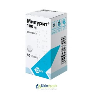 Milurit 100 mq N50 Tərkibi: Allopurinol Farmakoloji Təsiri: Podaqra əleyhinə Vahidi: TAB İstehsalcı Ölkə: MACARISTAN Təsiredicinin miqdarı : Allopurinol 100 mq [ Milurit qiymet catdirilma / qiyməti çatdırılma Baku / aptek onlayn online ]