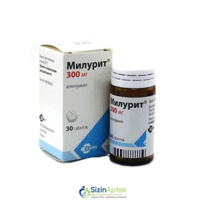 Milurit 300 mq N30 Tərkibi: Allopurinol Farmakoloji Təsiri: Podaqra əleyhinə Vahidi: TAB İstehsalcı Ölkə: MACARISTAN Təsiredicinin miqdarı : Allopurinol 300 mq [ Milurit qiymet catdirilma / qiyməti çatdırılma Baku / aptek onlayn online ]
