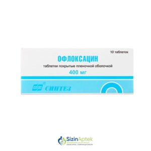 Ofloksasin 400 mq N10 Tərkibi: Ofloksasin Farmakoloji Təsiri: Antibakterial Vahidi: TAB İstehsalcı Ölkə: RUSİYA Təsiredicinin miqdarı : Ofloksasin 400 mq [ Ofloksasin qiymet catdirilma / qiyməti çatdırılma Baku / aptek onlayn online ]