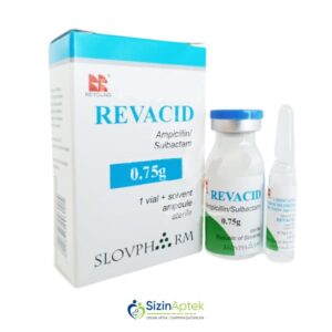 Revasid 0.75 N1 (Revacid) Tərkibi: Ampisillin Sulbaktam Farmakoloji Təsiri: Antibakterial Vahidi: AMP İstehsalcı Ölkə: Sloveniya Təsiredicinin miqdarı : Ampisillin 500 mq Sulbaktam 250 mq [ Revasid qiymet catdirilma / qiyməti çatdırılma Baku / aptek onlayn online ]