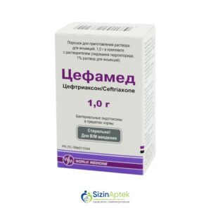 Sefamed 1 q N1 Tərkibi: Seftriakson Farmakoloji Təsiri: Antibiotik Vahidi: FL İstehsalcı Ölkə: MİSİR İstehsalcı Firma: World Medicine Təsiredicinin miqdarı: Seftriakson 1 q [ Sefamed qiymet catdirilma / qiyməti çatdırılma Baku / aptek onlayn online ]