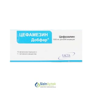 Sefamezin Dobfar 1 q N10 Tərkibi: Sefazolin Farmakoloji Təsiri: Antibakterial Vahidi: TAB İstehsalcı Ölkə: İTALİYA Təsiredicinin miqdarı : Sefazolin 1000 mq [ Sefamezin qiymet catdirilma / qiyməti çatdırılma Baku / aptek onlayn online ]