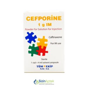 Sefporin 1 q N1 (Cefporine) Tərkibi: Seftriakson Farmakoloji Təsiri: Antibakterial Vahidi: AMP İstehsalcı Ölkə: TÜRKİYƏ Təsiredicinin miqdarı : Seftriakson 1 q [ Sefporin qiymet catdirilma / qiyməti çatdırılma Baku / aptek onlayn online ]